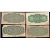 Image 2 : Lot of 4 Dominion of Canada 25-Cents Shinplaster 1870 1923 Notes