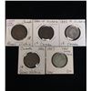 Image 1 : Lot of 5 Canada Large Cents