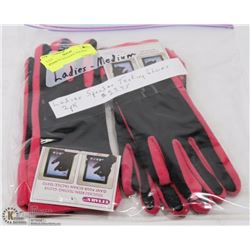 2PK LADIES SPANDEX TEXTING GLOVES
