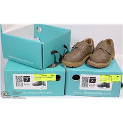 THREE PAIRS OF KIDS SHOES SIZE 5,6,7