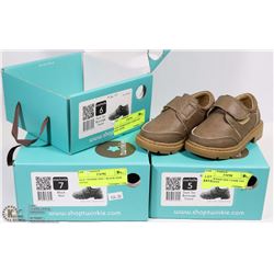 THREE PAIRS OF KIDS SHOES SIZE 5,6,7