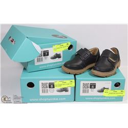 THREE PAIRS OF KIDS SHOES SIZE 6,7,8