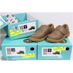 THREE PAIRS OF KIDS SHOES SIZE 9,9,10