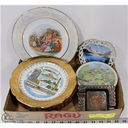 BOX OF COLLECTIBLE VINTAGE DISHWARE