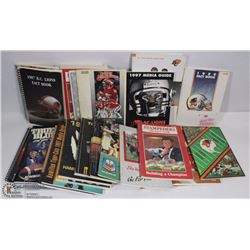 #15- LOT OF 30 CFL MEDIA GUIDES (1980'S-1990'S)
