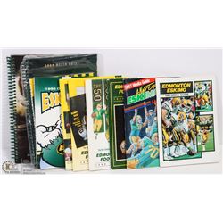 #16- LOT OF 10 EDMONTON ESKIMOS MEDIA GUIDES