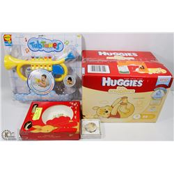 NEW ITEMS HUGGIES SNUGGLERS NEW BORN UP TO