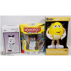 NEW ITEMS M & M CHARACTER DISPENSER, MONOPOLY