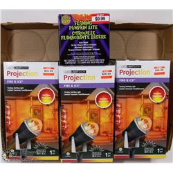 SET OF 3 NEW GEMMY LED LIGHTS SHOW PROJECTOR