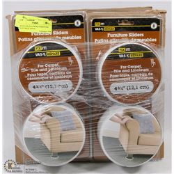 BUNDLES OF 4 PACKS FURNITURE SLIDERS,32 TOTAL