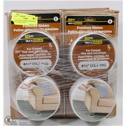 BUNDLES OF 4 PACKS FURNITURE SLIDERS,32 TOTAL