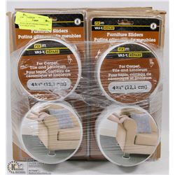 BUNDLES OF 4 PACKS FURNITURE SLIDERS,32 TOTAL
