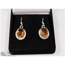 #102-CITRINE GEMSTONES EARRINGS