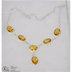 #97-CITRINE GEMSTONES NECKLACE