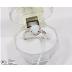 #107-AUSTRALIAN WHITE FIRE OPAL RING