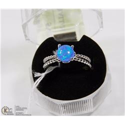 #39- AUSTRALIAN BLUE FIRE OPAL RING