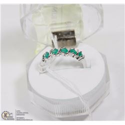 #53-GREEN EMERALD RING