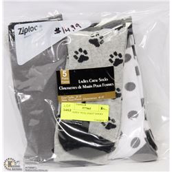 5PK LADIES "FULL FOOT" SOCKS