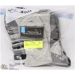 5PK MENS "FULL FOOT" SOCKS