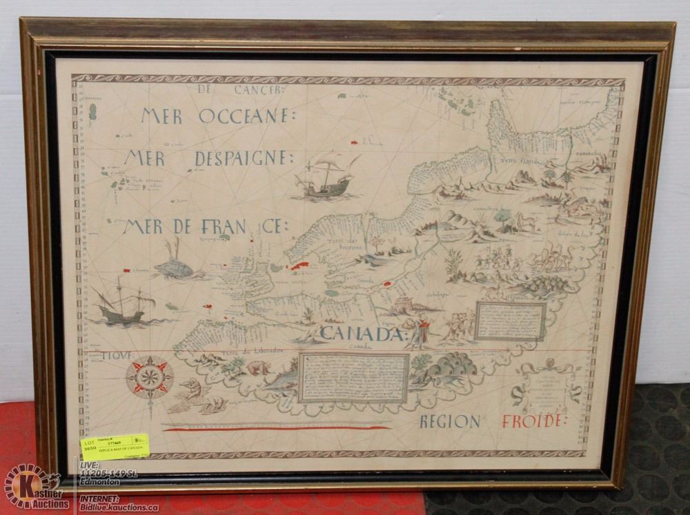 FAMED REPLICA MAP OF CANADA