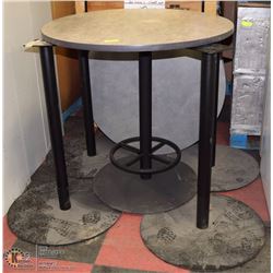 LOT OF 5 BAR HEIGHT COMMERCIAL TABLES