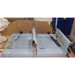 PAIR OF X-ACTO HEAVY DUTY PAPER CUTTERS W/1 HANDLE