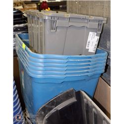 ASSORTED STACK OF TOTES