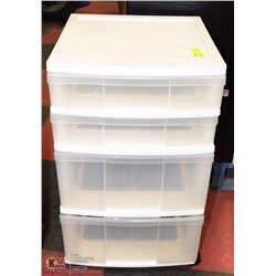 RUBBERMAID 4 DRAWER PLASTIC STORAGE