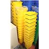 Image 1 : 3 STACKS OF YELLOW MINI BINS
