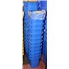 Image 1 : 3 STACKS OF BLUE MINI BINS