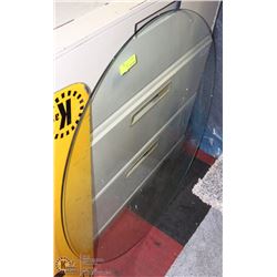 GLASS TOP ROUND 36"D