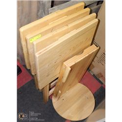 4 MAPLE TRAYS , LAZY SUSAN , TV TRAY