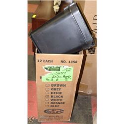 CASE OF 12 NEW PERSONAL GARBAGE CANS