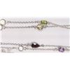 Image 2 : 5) STERLING SILVER GEMSTONE NECKLACE