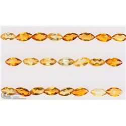 10) GENUINE MARQUISE CITRINE GEMSTONES