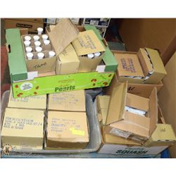 PALLET OF 35 DOZEN WHITE GLASS VASES