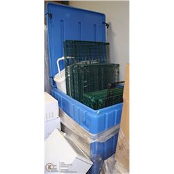 HEAVY DUTY PLASTIC CRATE WITH METAL RACKING