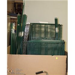 PALLET OF GREEN COMMERCIAL RACKING