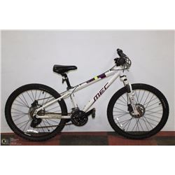 MEC WHITE & PURPLE MOUNTAIN BIKE 24" TIRES