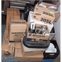 PALLET OF RESTAURANT DISHES AND ACCESSORIES