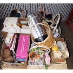 PALLET4 BOXES OF ESTATE, CRYSTAL, GLASSWARE, CHINA