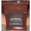Image 1 : DARK WOOD DECORATIVE FIREPLACE WITH
