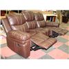 Image 4 : NEW BROWN LEATHERETTE 3 PC RECLINING SOFA SET