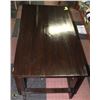 Image 1 : DARK WOOD COFFEE TABLE 43.5X23X18