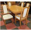Image 3 : OAK TABLE WITH LEAF, 6 CHAIRS 38"X61"X30"H SOLD