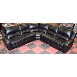 NEW BLACK LEATHERETTE ELECTRIC RECLINING