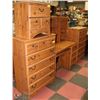 Image 1 : WOOD TONE BEDROOM SUITE INCL 2 CHEST OF DRAWERS
