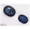 Image 1 : 21) TWO GENUINE BLUE SAPPHIRE GEMSTONES