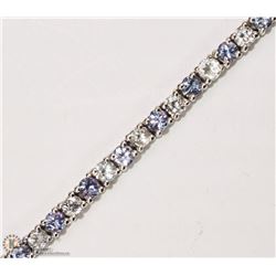25) STERLING SILVER GEMSTONE TENNIS BRACELET