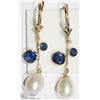 Image 1 : 28) 10K YELLOW GOLD GEMSTONE DROP EARRINGS